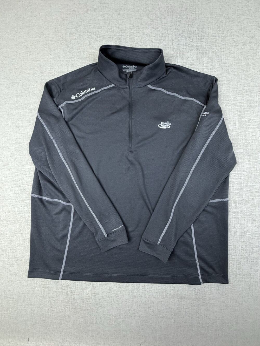 Columbia Golf Karsten Creek Oklahoma State Chamber 1/4 Zip Pullover XXL Gray